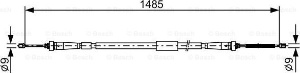 BOSCH 1 987 482 637 - Трос, гальмівна система autocars.com.ua