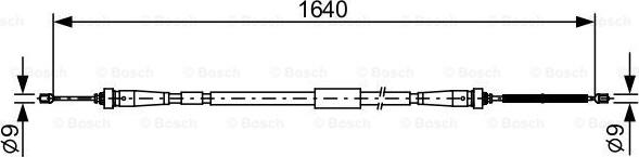 BOSCH 1 987 482 638 - Трос, гальмівна система autocars.com.ua