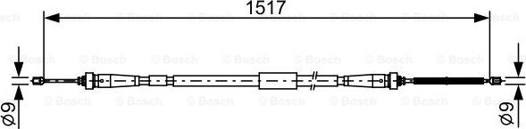 BOSCH 1 987 482 639 - Трос, гальмівна система autocars.com.ua