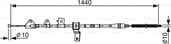 BOSCH 1 987 482 647 - Трос, гальмівна система autocars.com.ua