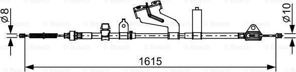 BOSCH 1 987 482 656 - Трос, гальмівна система autocars.com.ua