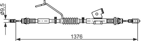 BOSCH 1 987 482 673 - Тросик, cтояночный тормоз avtokuzovplus.com.ua