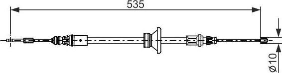 BOSCH 1 987 482 677 - Тросик, cтояночный тормоз avtokuzovplus.com.ua