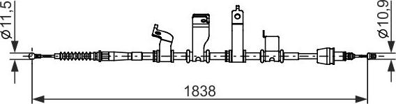 BOSCH 1 987 482 684 - Трос, гальмівна система autocars.com.ua