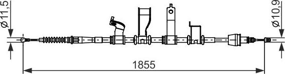 BOSCH 1 987 482 685 - Трос, гальмівна система autocars.com.ua