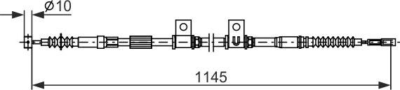 BOSCH 1 987 482 687 - Трос, гальмівна система autocars.com.ua