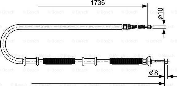 BOSCH 1 987 482 700 - Трос, гальмівна система autocars.com.ua