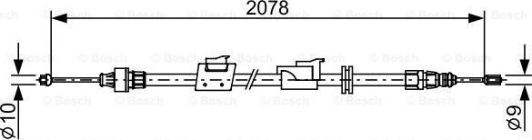 BOSCH 1 987 482 706 - Тросик, cтояночный тормоз avtokuzovplus.com.ua