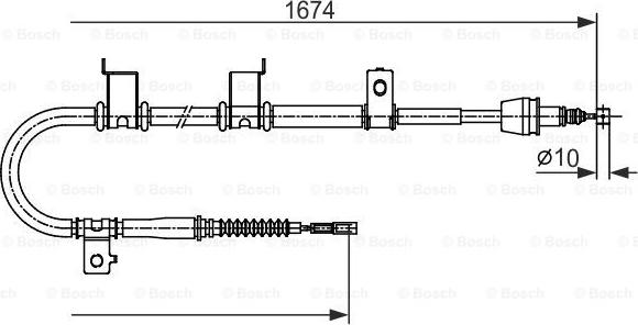 BOSCH 1 987 482 714 - Тросик, cтояночный тормоз avtokuzovplus.com.ua