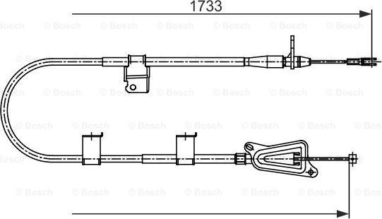 BOSCH 1 987 482 730 - Трос, гальмівна система autocars.com.ua