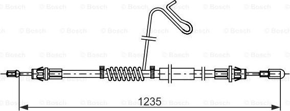 BOSCH 1 987 482 778 - Трос, гальмівна система autocars.com.ua