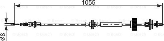 BOSCH 1 987 482 791 - Трос, гальмівна система autocars.com.ua