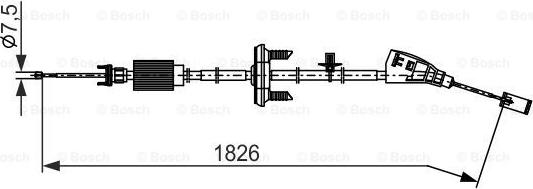 BOSCH 1 987 482 795 - Тросик, cтояночный тормоз avtokuzovplus.com.ua