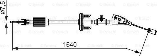 BOSCH 1 987 482 798 - Трос, гальмівна система autocars.com.ua