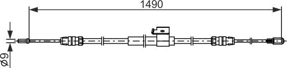 BOSCH 1 987 482 832 - Трос, гальмівна система autocars.com.ua