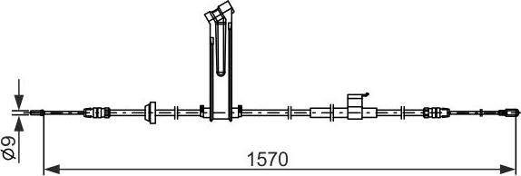 BOSCH 1 987 482 833 - Трос, гальмівна система autocars.com.ua