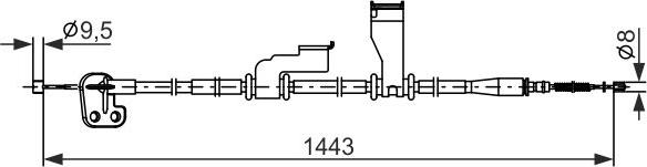 BOSCH 1 987 482 836 - Тросик, cтояночный тормоз avtokuzovplus.com.ua