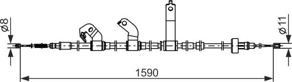 BOSCH 1 987 482 839 - Гальмівний трос autocars.com.ua