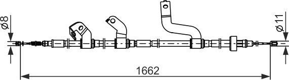 BOSCH 1 987 482 840 - Трос, гальмівна система autocars.com.ua