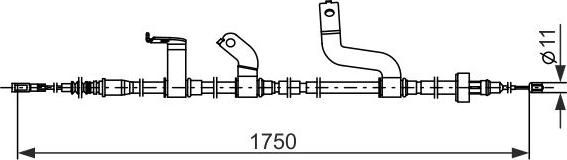 BOSCH 1 987 482 850 - Трос, гальмівна система autocars.com.ua