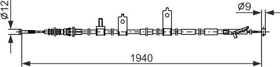 BOSCH 1 987 482 853 - Тросик, cтояночный тормоз avtokuzovplus.com.ua