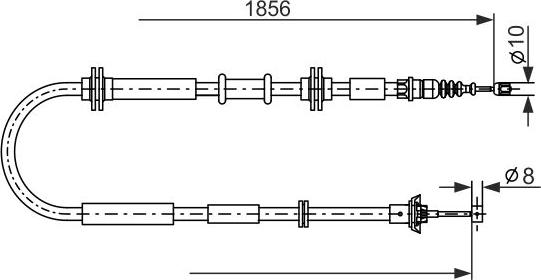 BOSCH 1 987 482 892 - Трос, гальмівна система autocars.com.ua