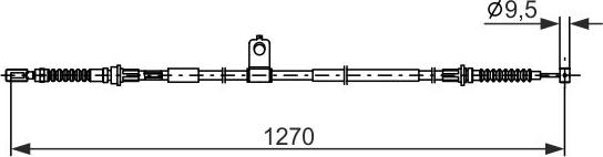 BOSCH 1 987 482 898 - Трос, гальмівна система autocars.com.ua