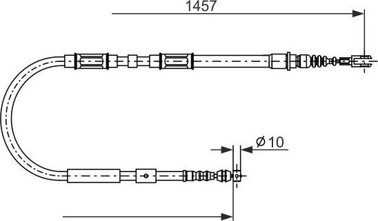 BOSCH 1 987 482 900 - Трос, гальмівна система autocars.com.ua