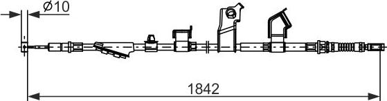 BOSCH 1 987 482 911 - Тросик, cтояночный тормоз avtokuzovplus.com.ua