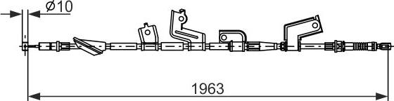 BOSCH 1 987 482 912 - Трос, гальмівна система autocars.com.ua