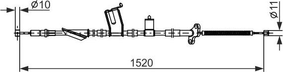 BOSCH 1 987 482 916 - Трос, гальмівна система autocars.com.ua