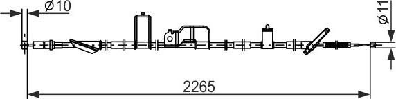 BOSCH 1 987 482 918 - Трос, гальмівна система autocars.com.ua