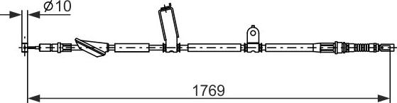 BOSCH 1 987 482 928 - Трос, гальмівна система autocars.com.ua