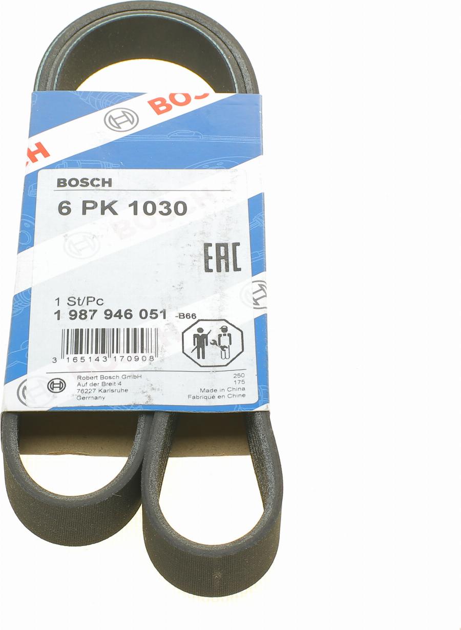 BOSCH 1 987 947 926 Poly Rib Belt - 5 Rib, 1110mm Length | Fits Mini, Renault, Toyota & More