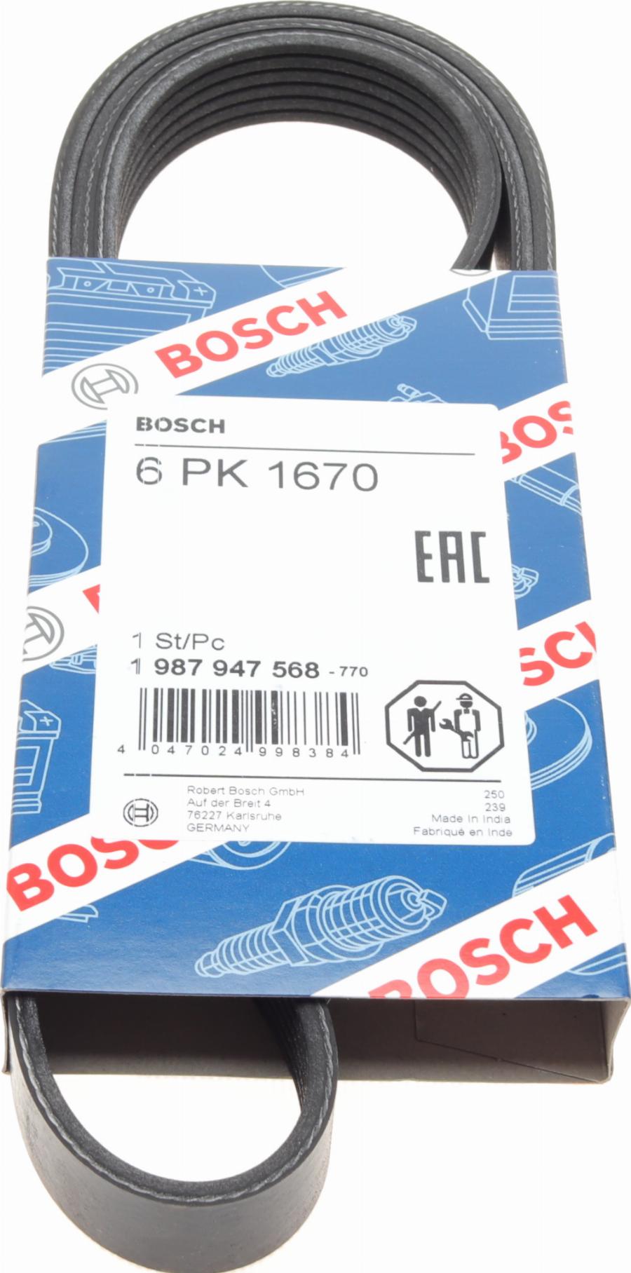 BOSCH 1 987 947 568 - Поликлиновой ремень avtokuzovplus.com.ua