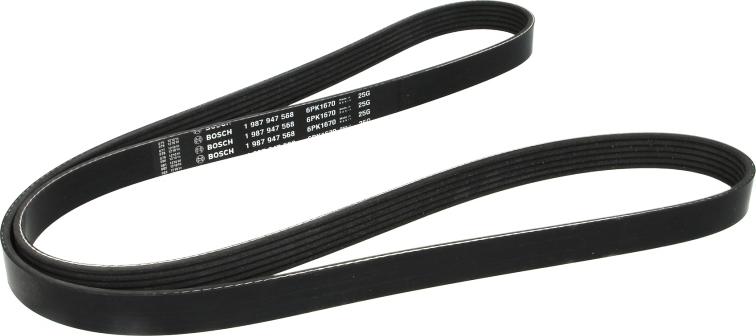 BOSCH 1 987 947 568 - Поликлиновой ремінь autocars.com.ua