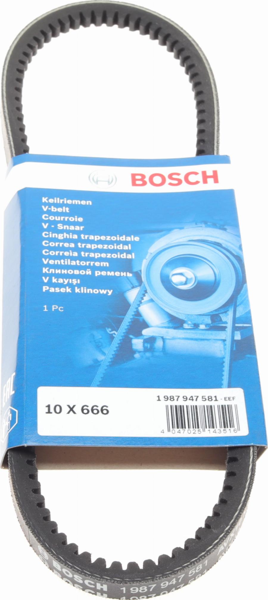 BOSCH 1 987 947 581 - Клиновой ремень, поперечные рёбра avtokuzovplus.com.ua