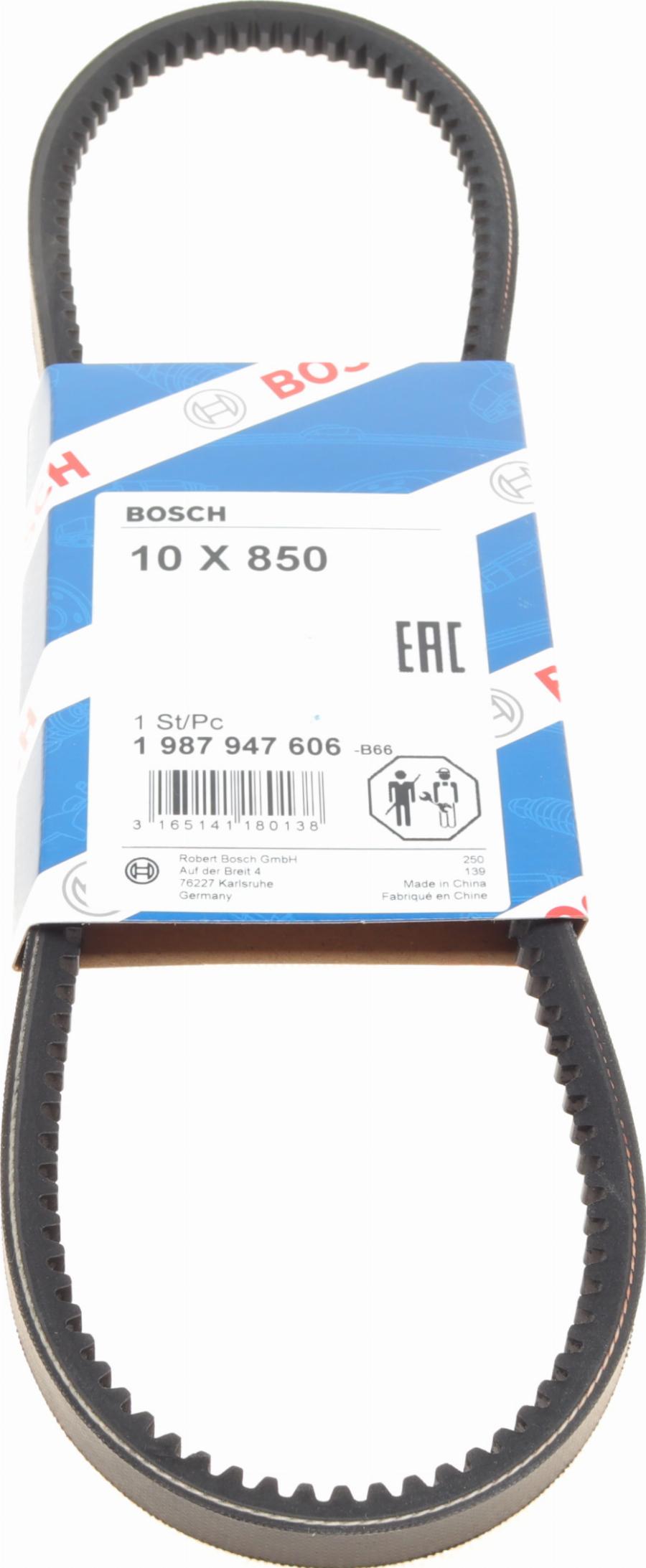 BOSCH 1 987 947 606 - Клиновий ремінь autocars.com.ua