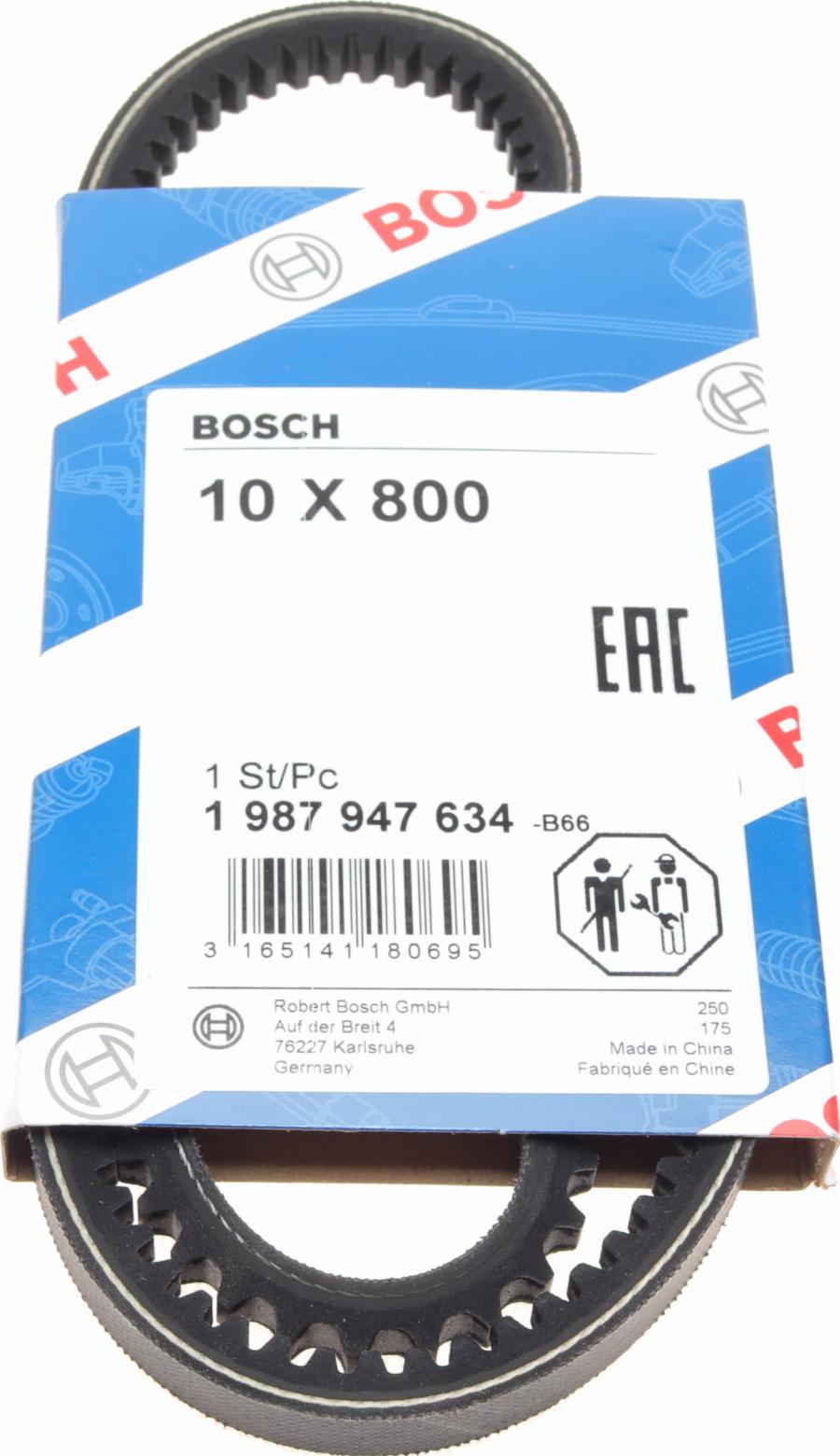 BOSCH 1 987 947 634 - Клиновой ремень, поперечные рёбра avtokuzovplus.com.ua