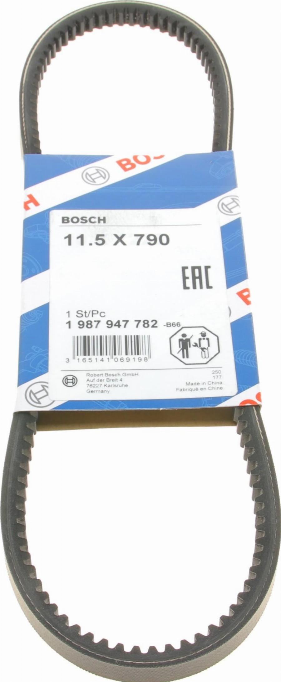 BOSCH 1 987 947 782 - Клиновой ремень, поперечные рёбра avtokuzovplus.com.ua