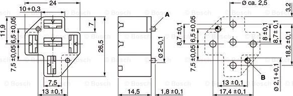 BOSCH 3 334 485 041 - Контактна група реле autocars.com.ua