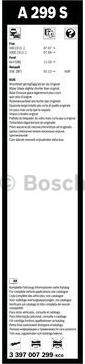 BOSCH 3 397 007 299 - Щітка склоочисника autocars.com.ua