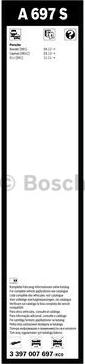 BOSCH 3 397 007 697 - Комплект щіток склоочисника Bosch 530-575мм autocars.com.ua