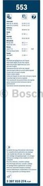 BOSCH 3 397 010 274 - Щітка склоочисника autocars.com.ua