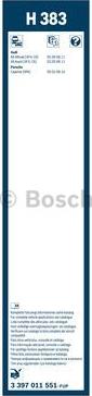 BOSCH 3 397 011 551 - Щітка склоочисника autocars.com.ua