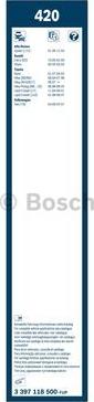 BOSCH 3 397 118 500 - ЩІТКИ СКЛООЧИСНИКІВ TWIN autocars.com.ua