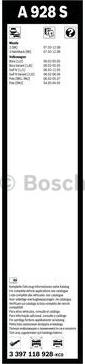 BOSCH 3 397 118 928 - Склоочисник BOSCH autocars.com.ua