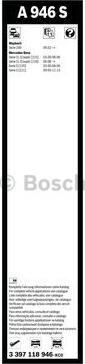 BOSCH 3 397 118 946 - ЩІТКИ СКЛООЧИСНИКІВAEROTWIN autocars.com.ua