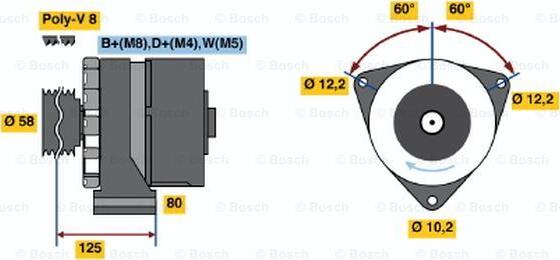 BOSCH 6 033 GB3 010 - Генератор avtokuzovplus.com.ua