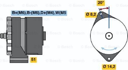 BOSCH 6 033 GB3 014 - Генератор autocars.com.ua